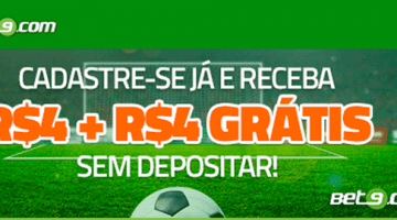 Bet9 R$8 grátis sem depositar
