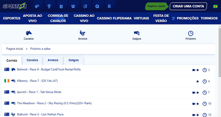 Sportaza corridas cavalos
